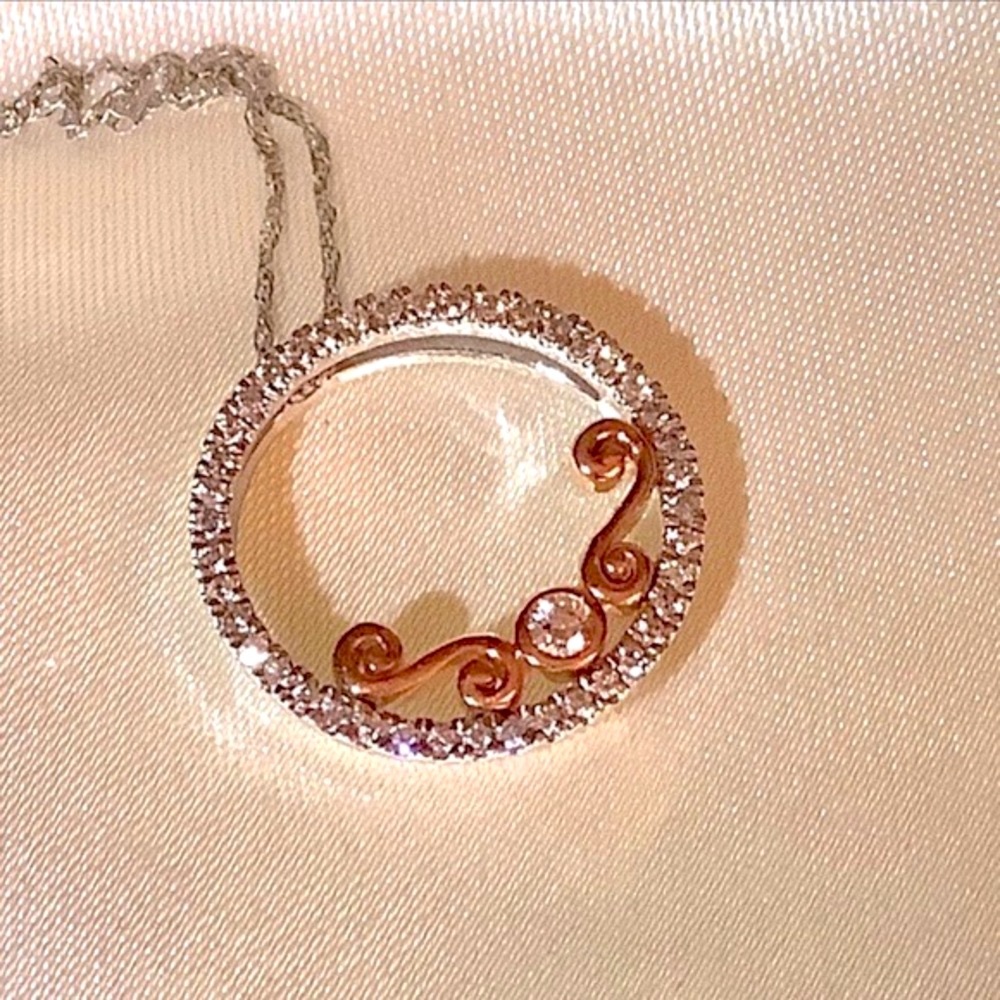 KAY JEWELERS 10k DIAMOND ETERNITY NECKLACE 18” CHAIN